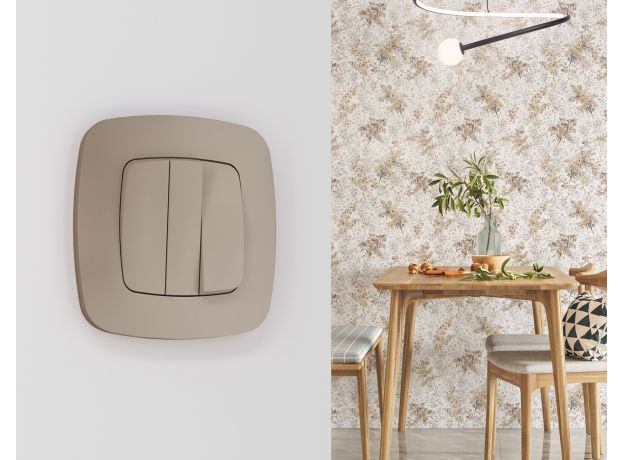 OF140361 Рамка OMEGA Ecta (Серо-бежевый матовый) 1-ая