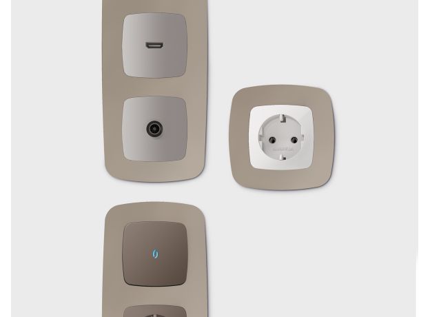 OF140362 Рамка OMEGA Ecta (Серо-бежевый матовый) 2-ая