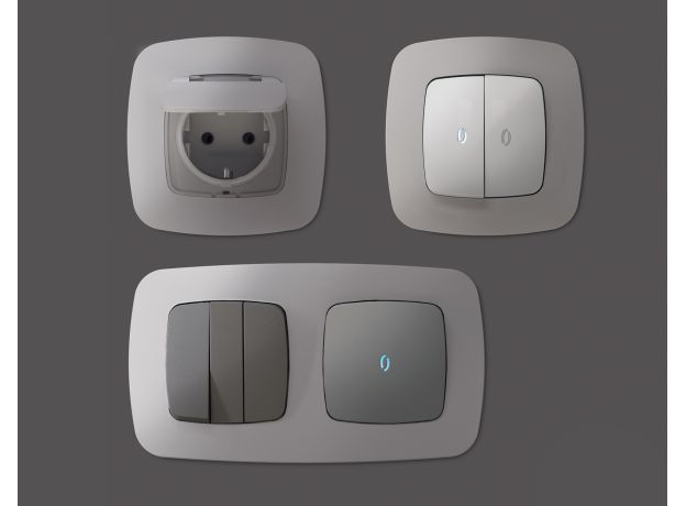 OF140505 Рамка OMEGA Ecta (Сталь матовый) 5-ая