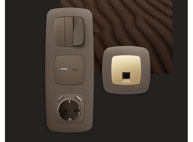 OF140633 Рамка OMEGA Ecta (Темная бронза матовый) 3-ая