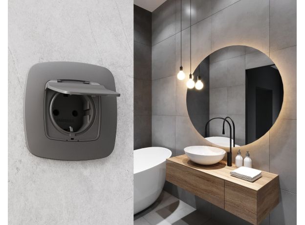 OF140653 Рамка OMEGA Ecta (Антрацит серый) 3-ая