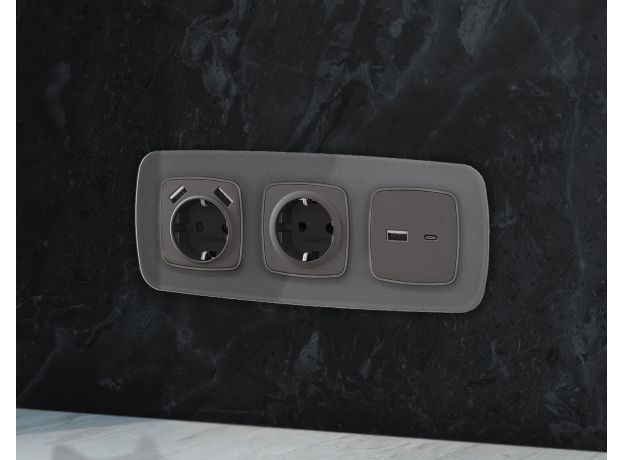 OF320652 Рамка OMEGA Radian (Антрацит серый Стекло органическое) 2-ая