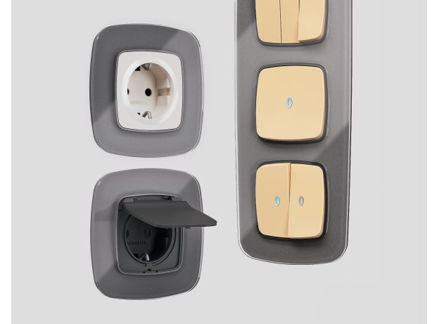 OF320653 Рамка OMEGA Radian (Антрацит серый Стекло органическое) 3-ая