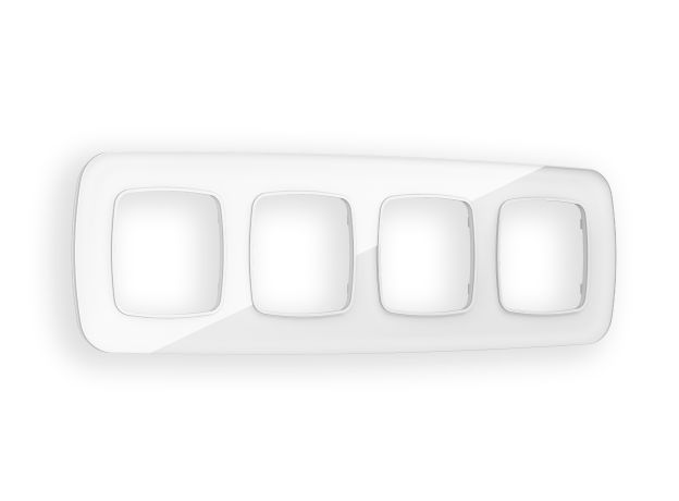 OF350104 Рамка OMEGA Radian (Белый Стекло закаленное натуральное) 4-ая