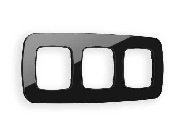 OF350803 Рамка OMEGA Radian (Черный Стекло закаленное натуральное) 3-ая