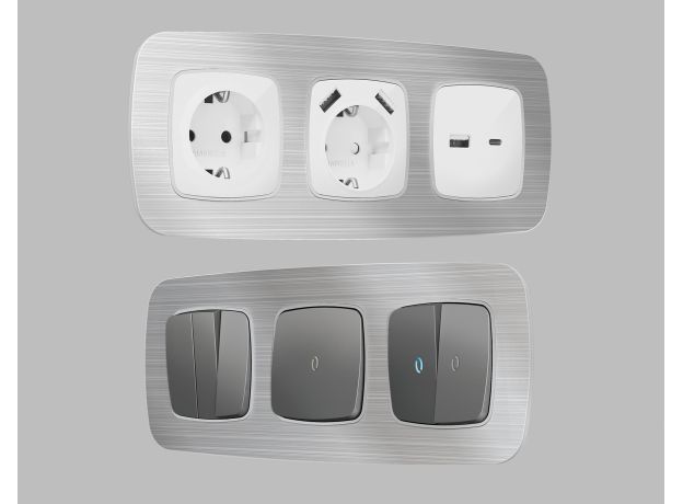 OF580103 Рамка OMEGA Radian (Серебро Металл шлифованный) 3-ая