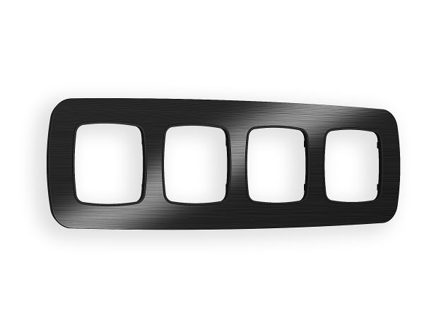 OF580504 Рамка OMEGA Radian (Черный Металл шлифованный) 4-ая