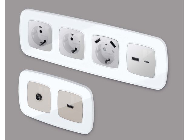 OF640101 Рамка OMEGA Coint (Белый Стекло органическое) 1-ая