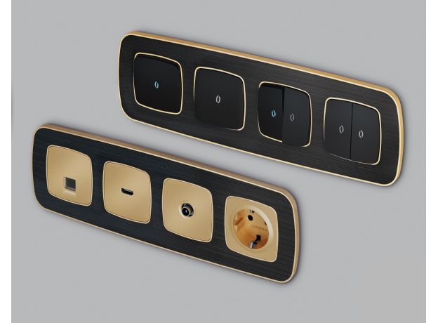 OF640544 Рамка OMEGA Coint (Черный Стекло органическое/Шампань) 4-ая