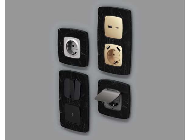 OF940704 Рамка OMEGA Opera (Черный мрамор) 4-ая