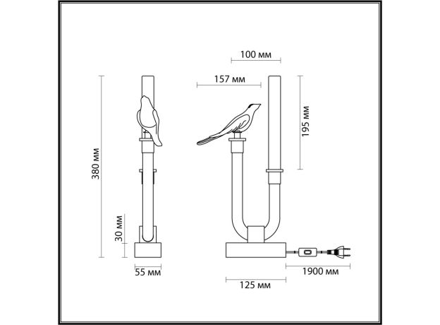 Настольные лампы Odeon Light 5431/2TL L-VISION