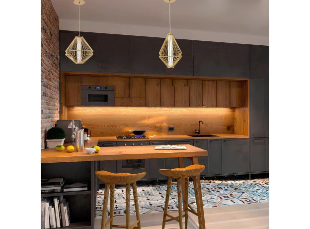 Подвесные светильники Crystal Lux CUADRA SP18W LED GOLD CUADRA