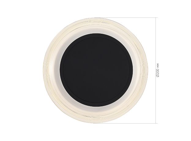 SL6239.401.03 Светильник настенный ST-Luce черный/прозрачный LED 1*7W 3000K FRITTELA