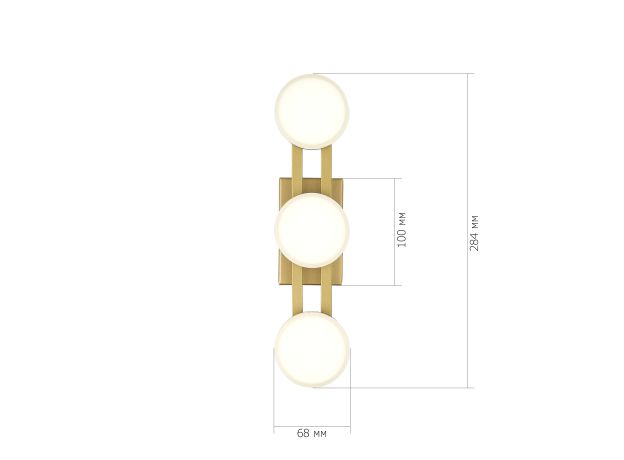 SL6610.201.03 Светильник настенный ST-Luce золотистый/белый LED 1*6W 4000K MONRO