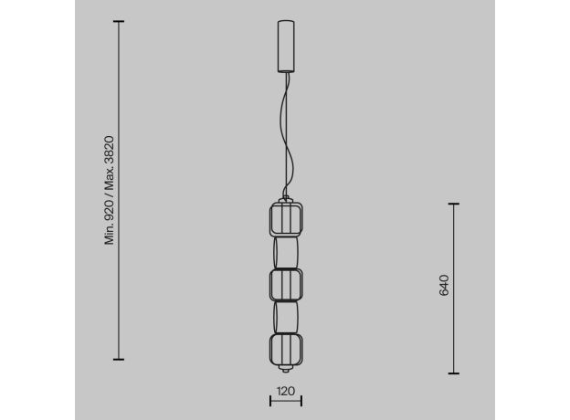 Подвесные светильники Maytoni MOD381PL-L30B3K Ritmo