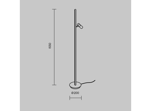 Торшеры Maytoni MOD395FL-L28B3K Thin