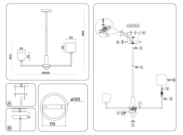Люстры Ambrella LH53015 LH