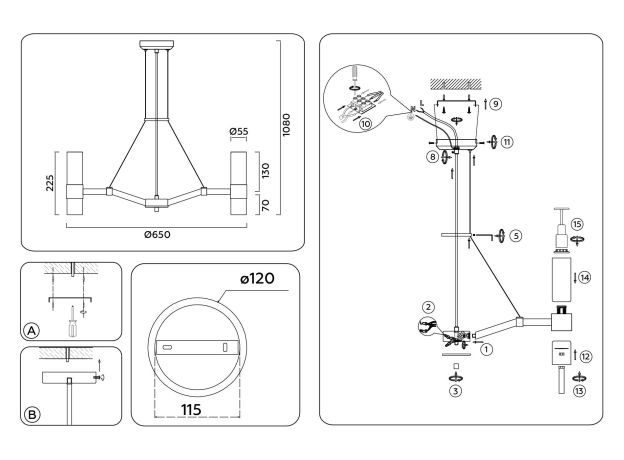 Подвесные светильники Ambrella LH55114 LH