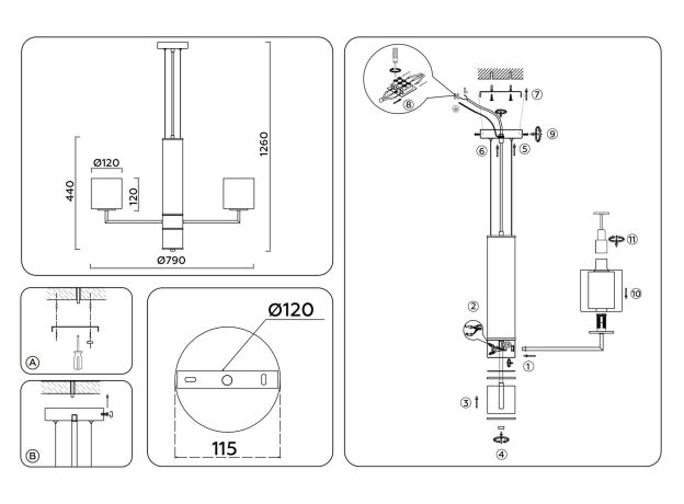 Подвесные светильники Ambrella LH56003 LH