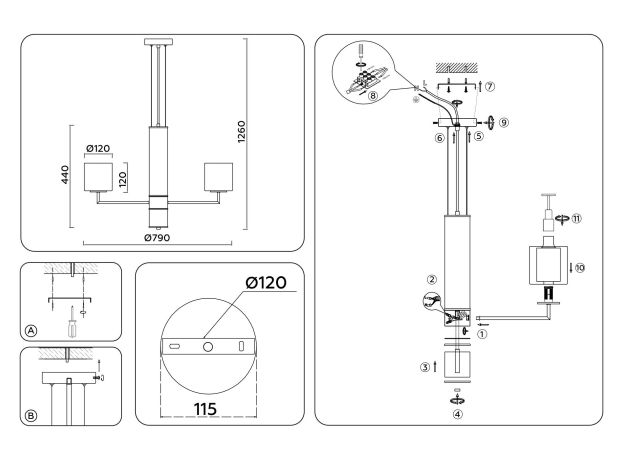 Подвесные светильники Ambrella LH56013 LH