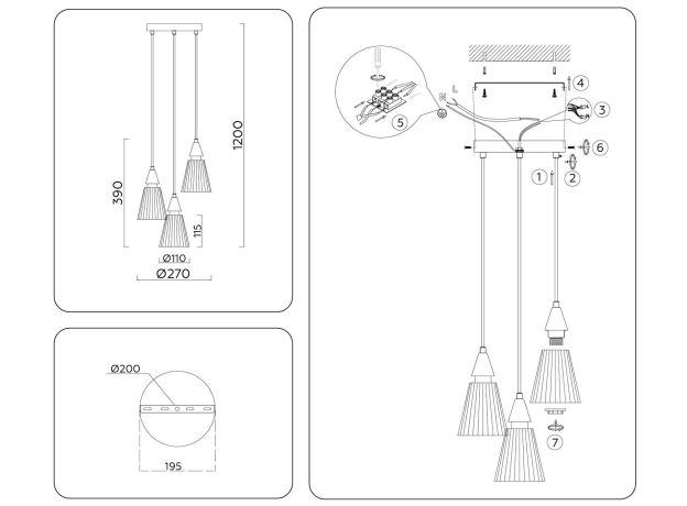 Подвесные светильники Ambrella LH58112 LH