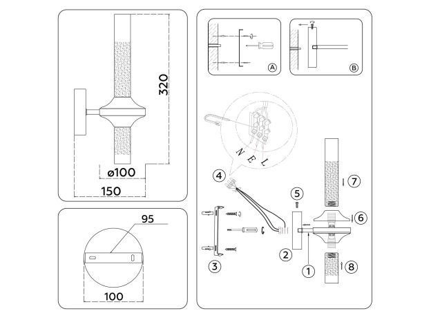 Настенные светильники Ambrella LH55355 LH