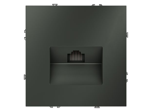 Розетка компьютерная встраиваемая VOLTUM S70 RJ45 кат.6, (титан)