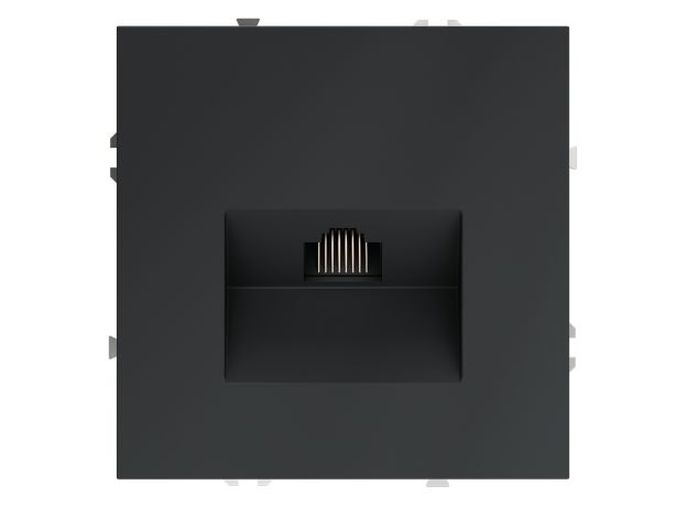Розетка компьютерная встраиваемая VOLTUM S70 RJ45 кат.6, (графит)