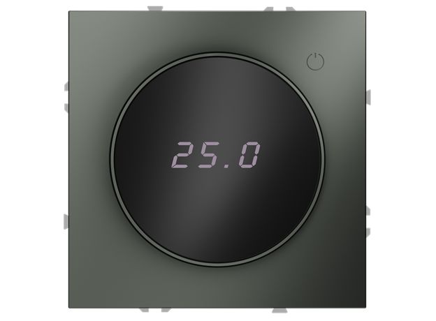 Терморегулятор электронный VOLTUM S70 с индикацией и датчиком, для теплого пола, (титан)