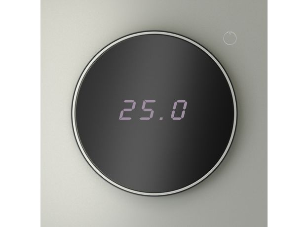 Терморегулятор электронный VOLTUM S70 с индикацией и датчиком, для теплого пола, (сталь)