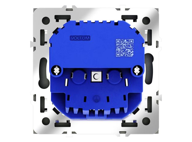 Розетка встраиваемая VOLTUM S70 с заземлением и защитными шторками, 16А, с USB, A+С, (графит)