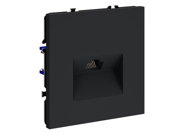 Розетка компьютерная встраиваемая VOLTUM S70 RJ45 кат.6, (графит)