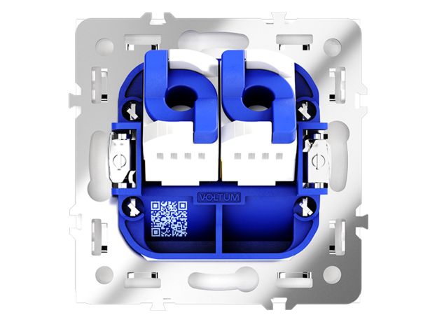 Розетка компьютерная встраиваемая VOLTUM S70 двойная RJ45+RJ45 кат.6, (кашемир)