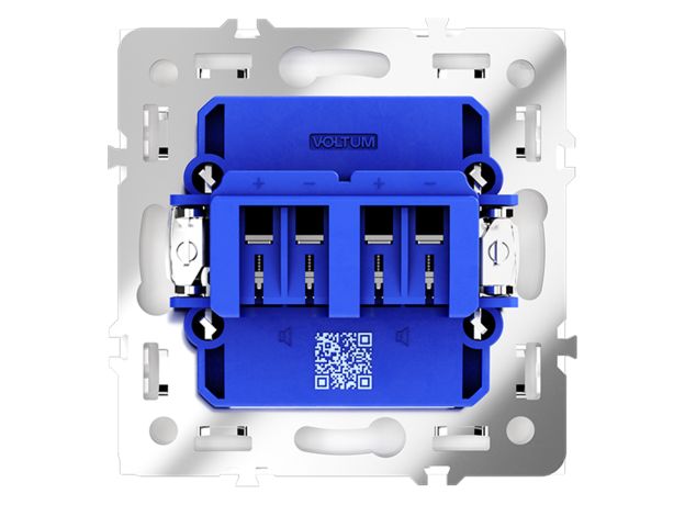 Розетка акустическая встраиваемая VOLTUM S70 4-местная, (белый матовый)