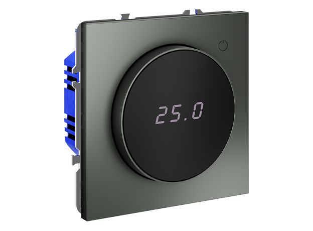 Терморегулятор электронный VOLTUM S70 с индикацией и датчиком, для теплого пола, (титан)