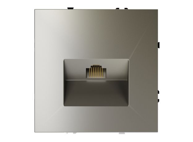 Розетка компьютерная встраиваемая VOLTUM S70 RJ45 кат.6, (шелк)