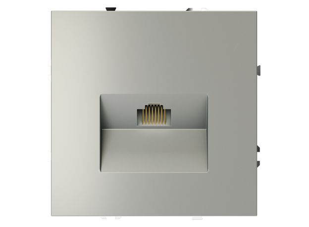 Розетка компьютерная встраиваемая VOLTUM S70 RJ45 кат.6, (сталь)