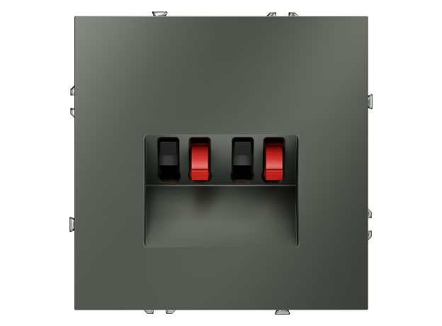 Розетка акустическая встраиваемая VOLTUM S70 4-местная, (титан)