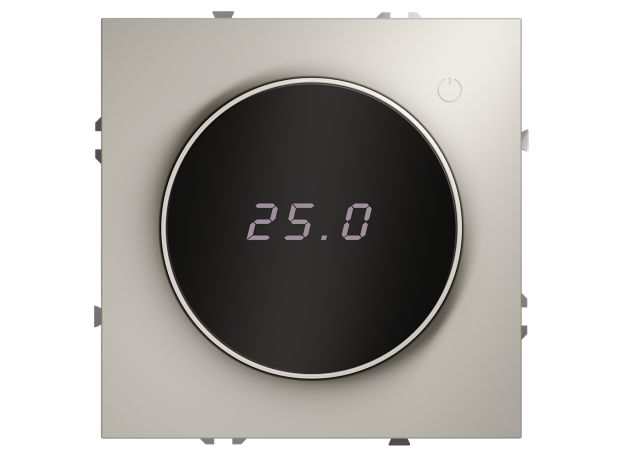 Терморегулятор электронный VOLTUM S70 с индикацией и датчиком, для теплого пола, (кашемир)