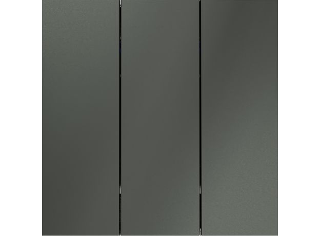 Выключатель встраиваемый VOLTUM S70 трехклавишный 10А, (титан)