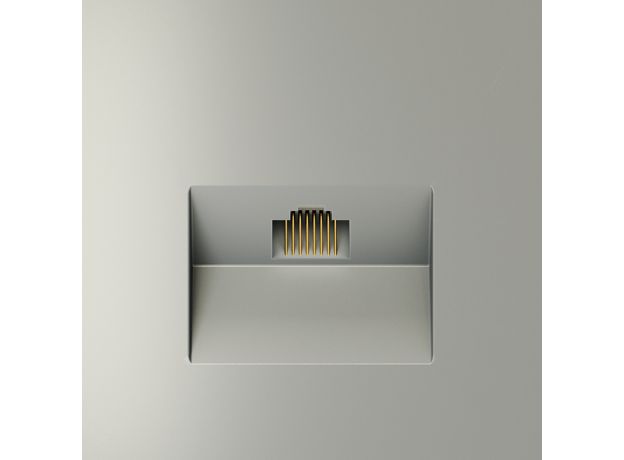 Розетка компьютерная встраиваемая VOLTUM S70 RJ45 кат.6, (сталь)