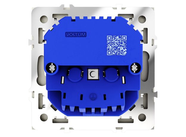Розетка встраиваемая VOLTUM S70 с заземлением и защитными шторками, 16А, с USB, A+С, (шелк)