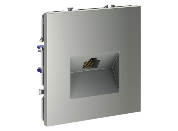 Розетка компьютерная встраиваемая VOLTUM S70 RJ45 кат.6, (сталь)