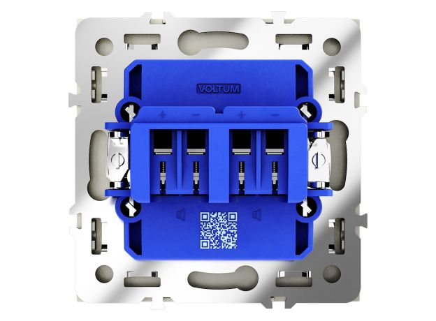 Розетка акустическая встраиваемая VOLTUM S70 4-местная, (шелк)