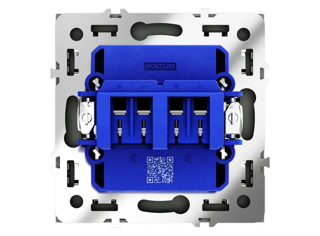 Розетка акустическая встраиваемая VOLTUM S70 4-местная, (графит)