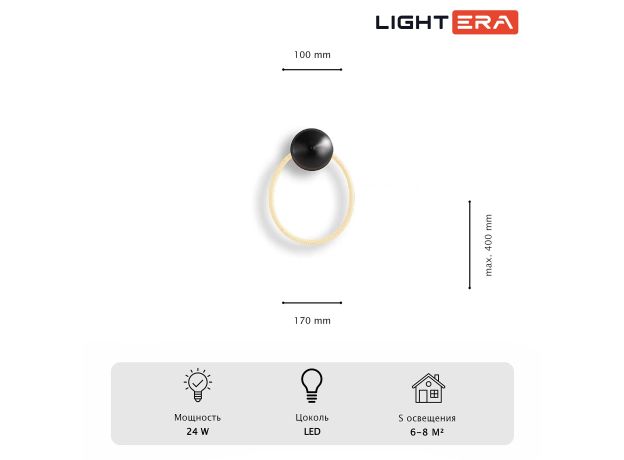 Настенные светильники Lightera LE103W-43BB STAINLESS Tura