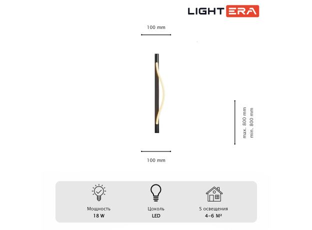 Настенные светильники Lightera LE103W-80B Tura