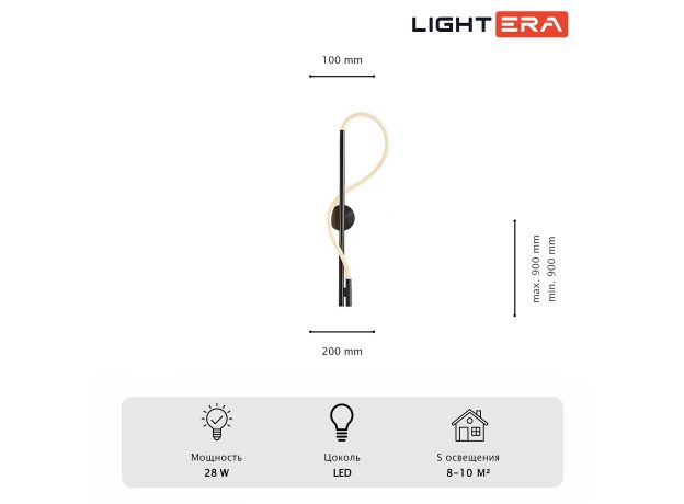 Настенные светильники Lightera LE103W-90B Tura