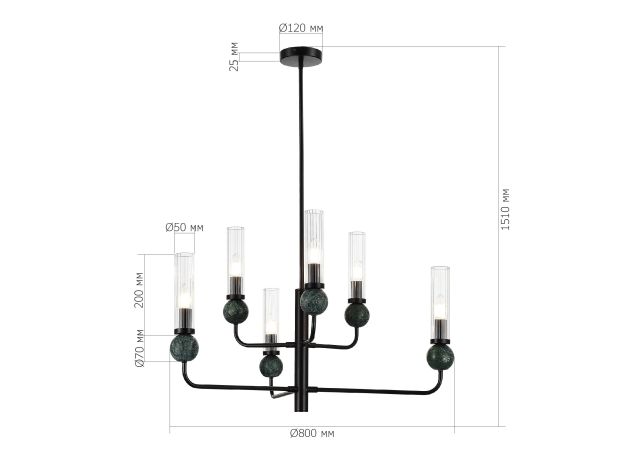 Подвесные светильники ST Luce SL1244.403.06 MEDEA