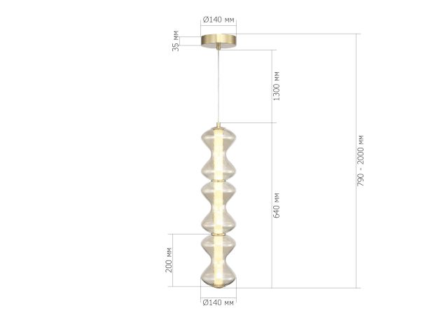 Подвесные светильники ST Luce SL6136.213.01 SPINE
